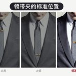 標準領帶夾位置