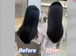 縮毛矯正前後