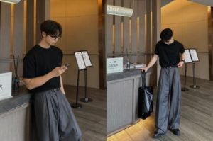 灰色西裝褲