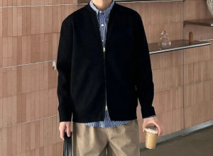 黑色針織外套